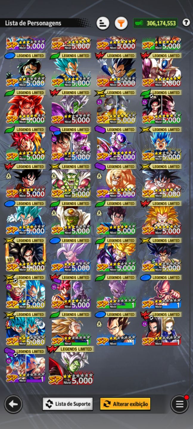 Conta Completa Dragon ball legends