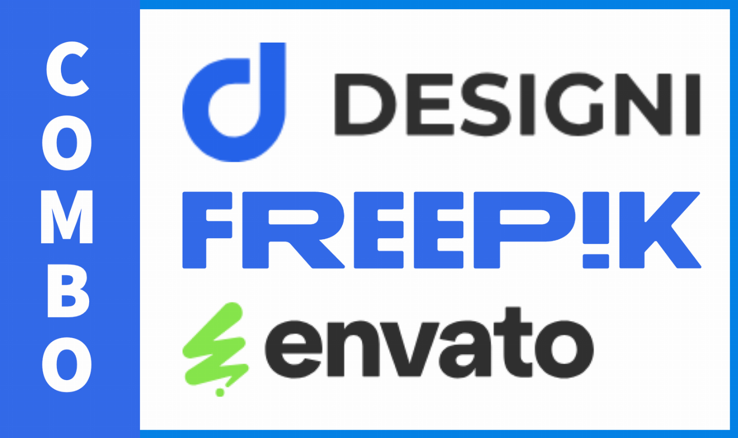 Combo | Designi + Envato Elements + Magnific + Baixar Design + Flaticon