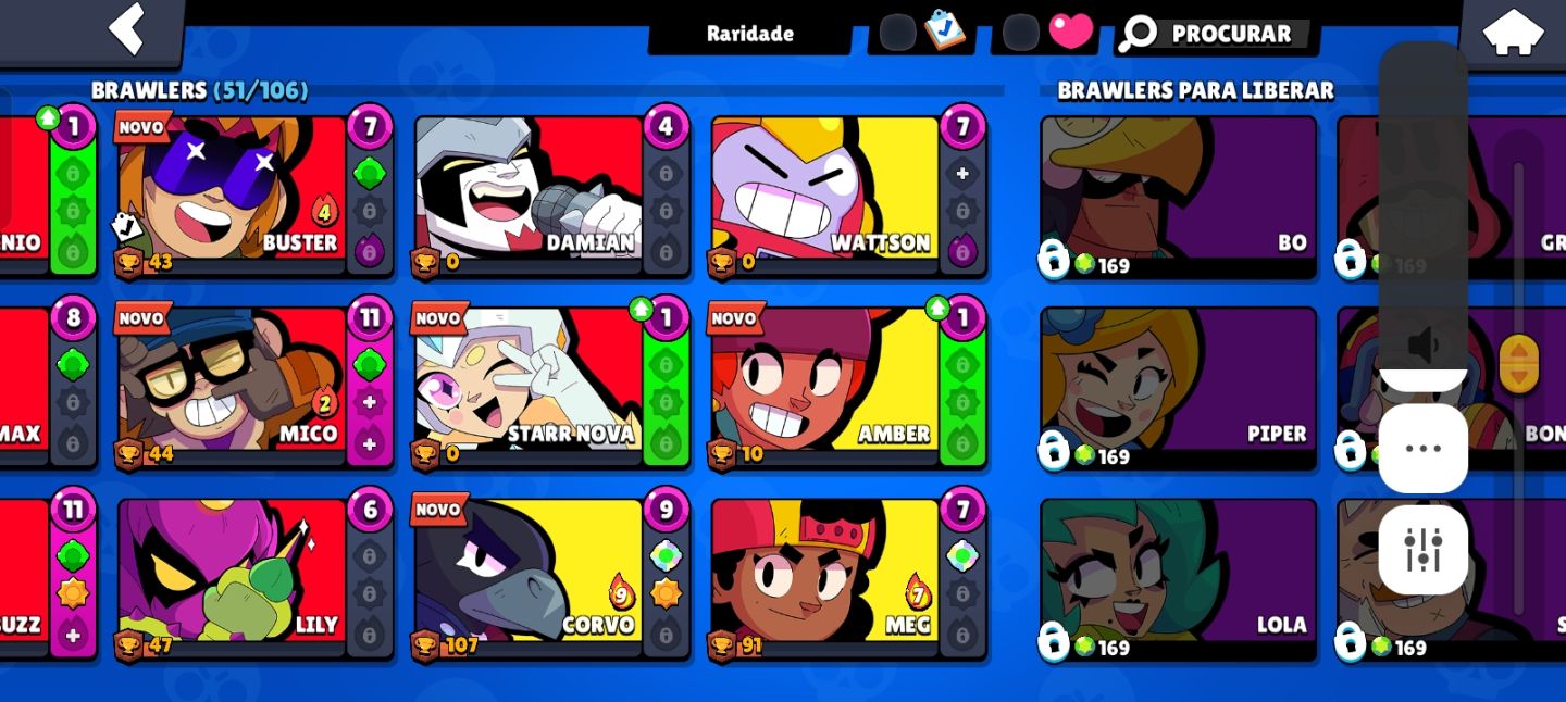 SUBA DE ELO RÁPIDO! CONTA BRAWL STARS COM 51 BRAWLERS E RANK OURO!