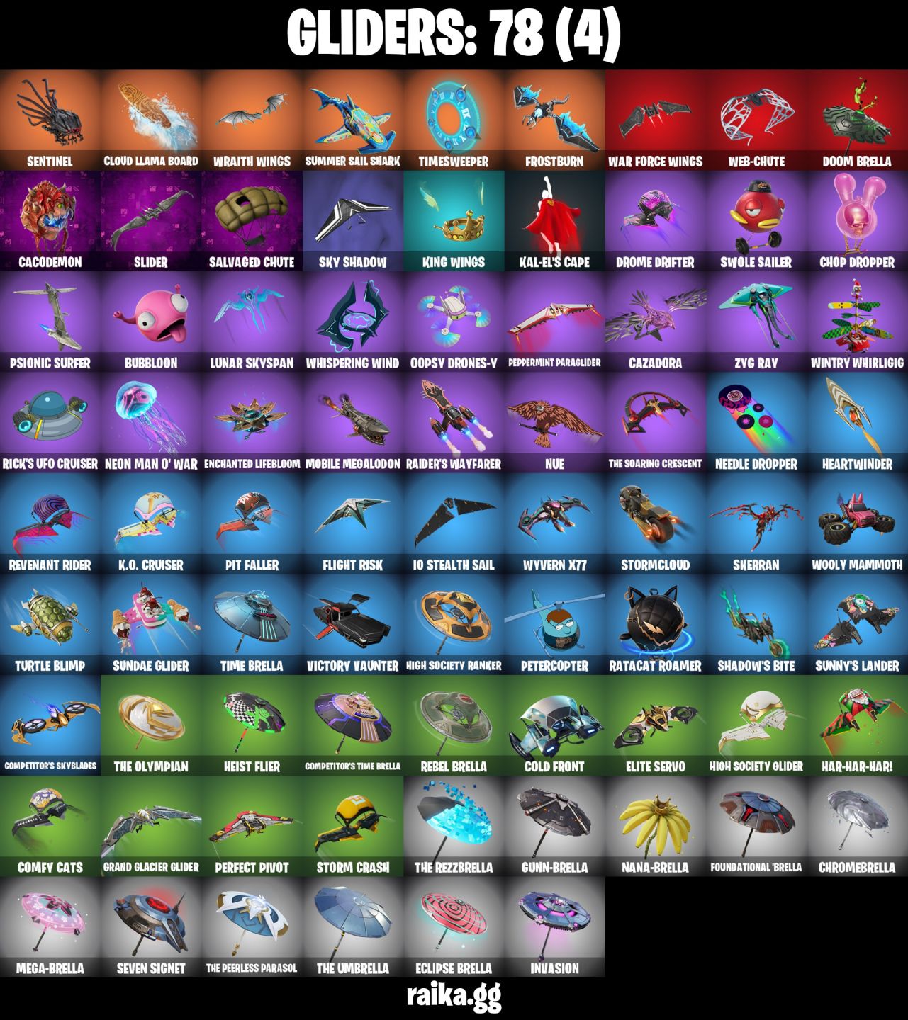 CONTA FORTNITE COM 83 SKINS SPIDER MAN/DROOPY/OLD SNAKE/RED KNIGHT/RAP BOY/