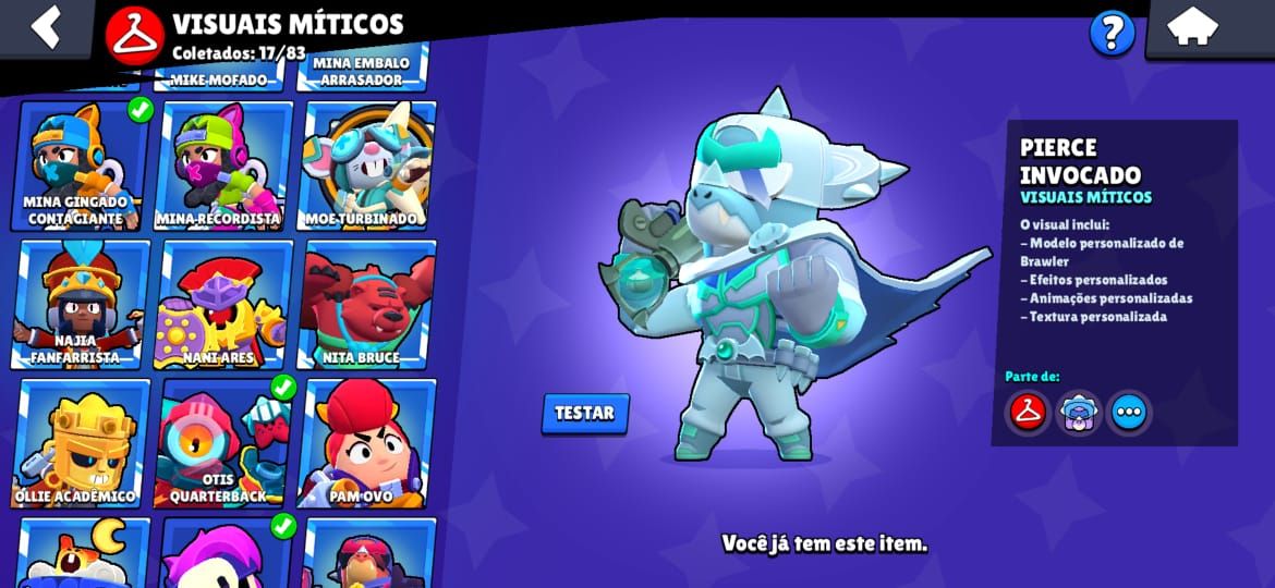 CONTA BRAWLSTARS | LENDÁRIO | TODOS BRAWLERS | 50K | RECHEADA DE SKINS | COLEÇÃO