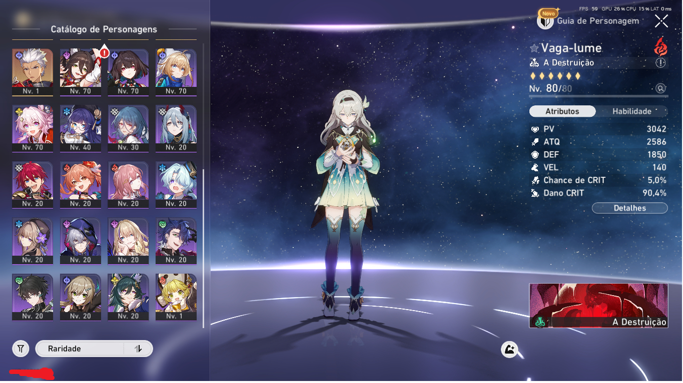 (PROMOÇÃO) Conta Honkai:Star Rail Time de Quebra