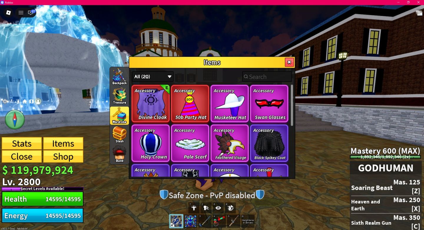 Conta Blox Fruits com Kitsune 600 mastery