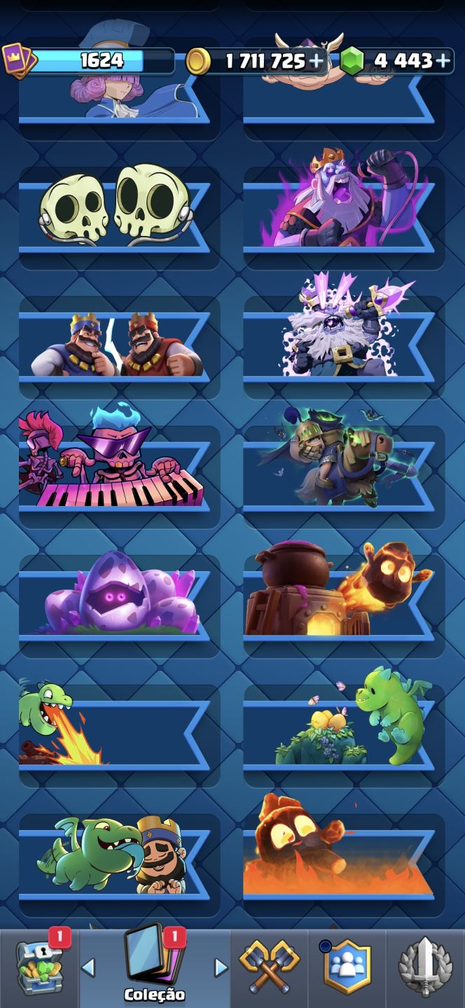 Conta Supercell ID CLASH ROYALE +10000 TROFÉUS 7 EVO