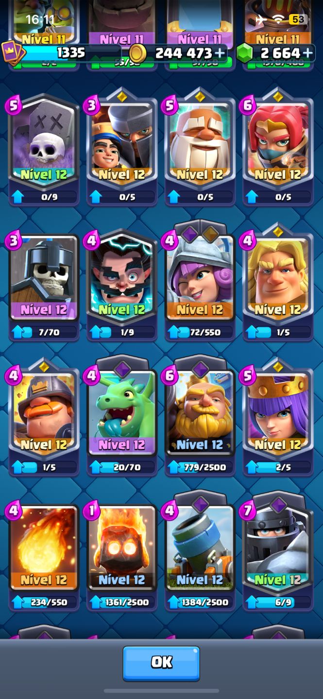 Conta clash royale 10 anos, 10k troféus