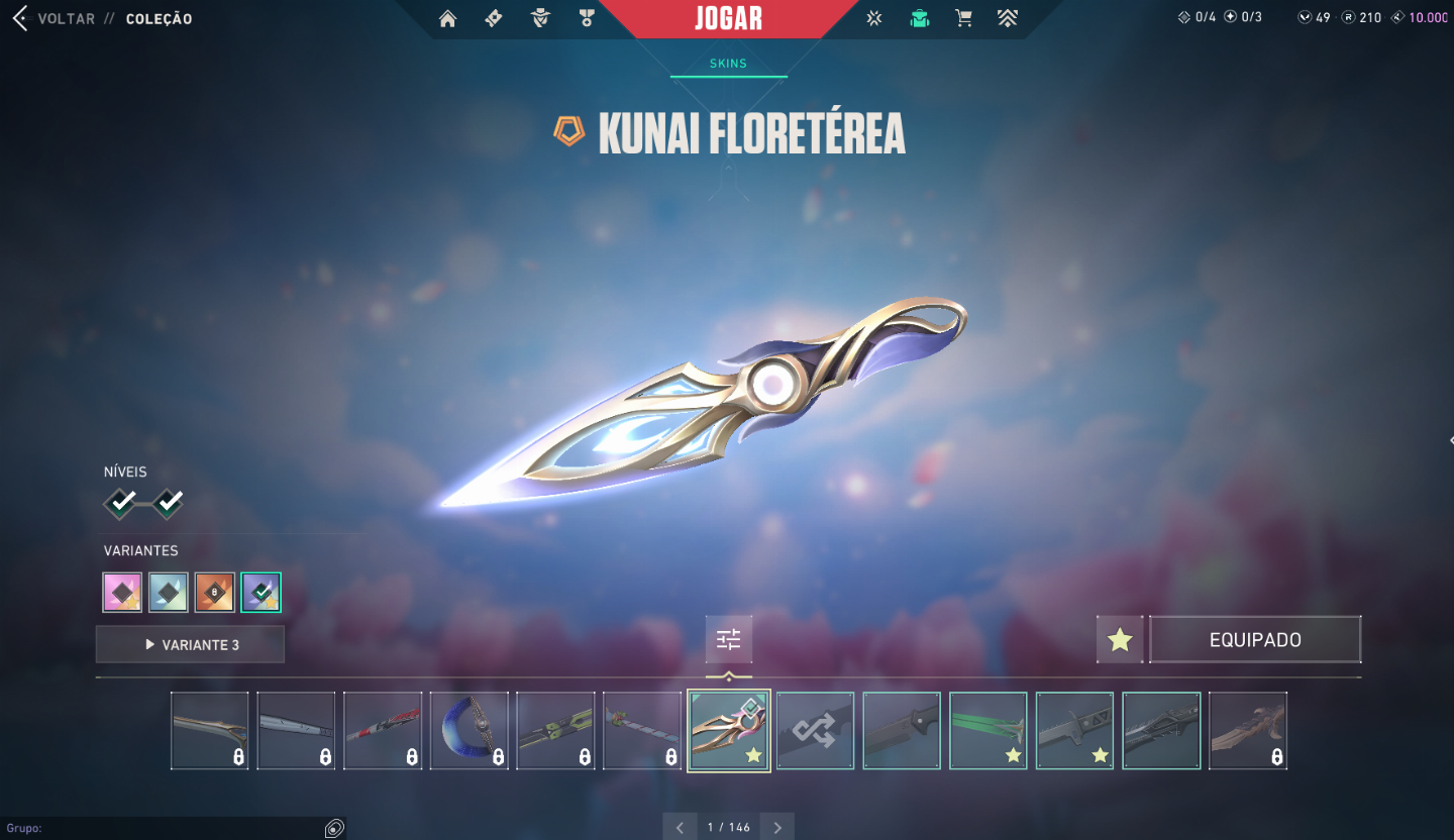 Conta Valorant faca Xenohunter, mmr baixo e algumas skins