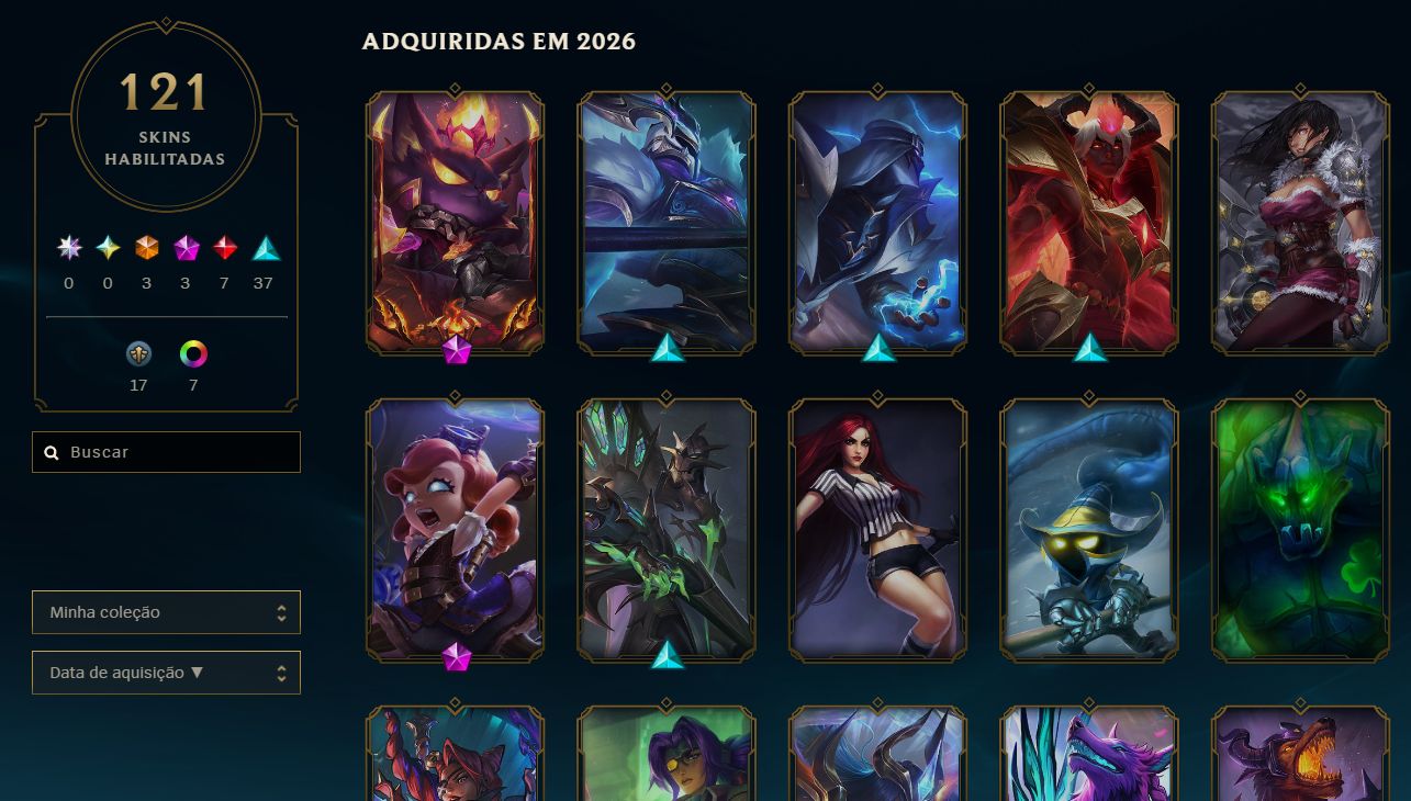 CONTA GOLD 3 SOLOQ FERRO1 FLEX - 80 SKINS 106 CHAMPS FULL ACESSO