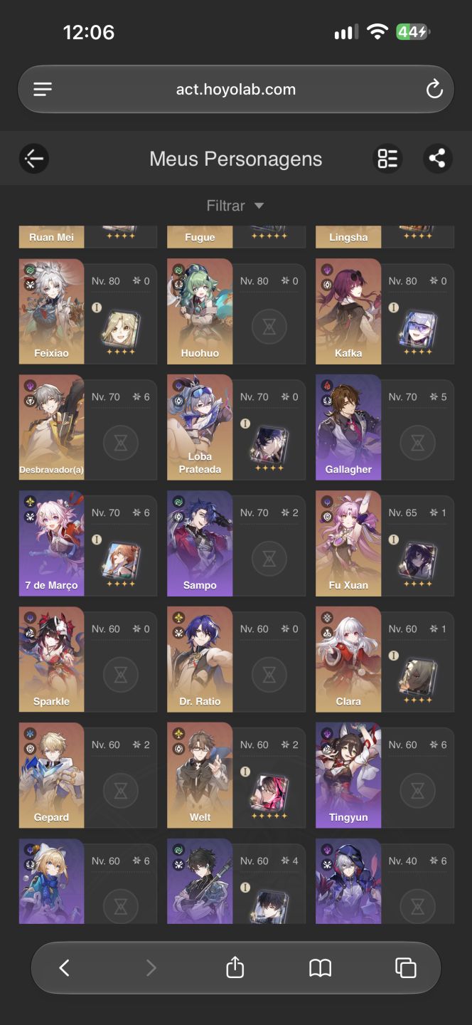 Conta Honkai Star Rail Endgame