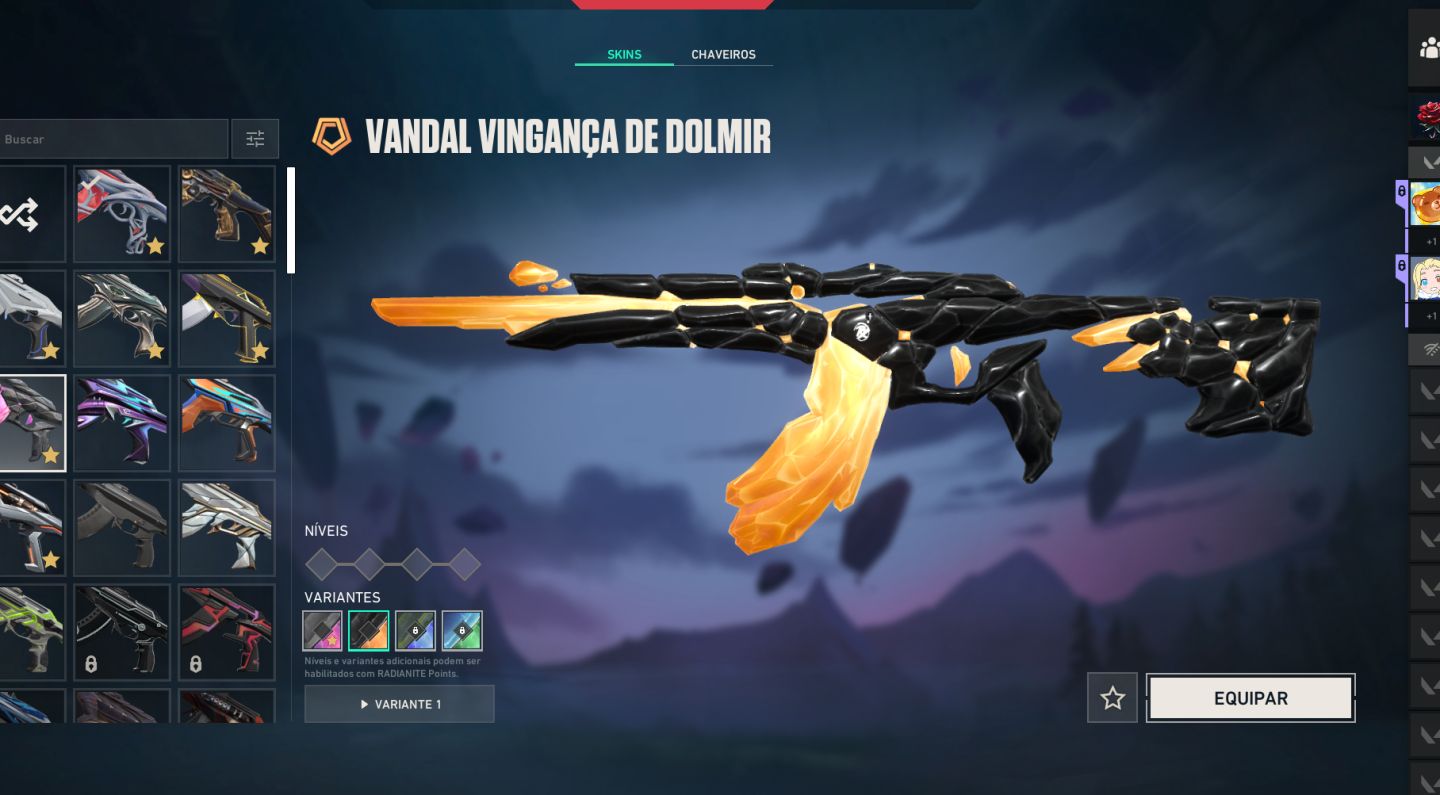 CONTA VALORANT LVL 79 | 8 VANDALS + 6 PHANTOMS + KATANA RGX + KURONAMi 5 PASSES