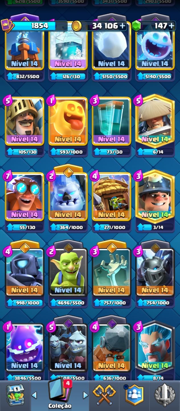 CONTA CLASH ROYALE NÍVEL 16 | 9 CARTAS LVL 16 | 13K TROFÉUS | ARENA 31 | 185 EMO