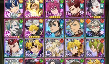 Conta 7ds grand cross 260 dimas e melhores personagens meta