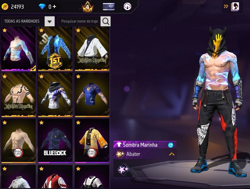 CONTA FF COM MUITA PARCERIA! ANGELICAL, BLUELOCK, DEMON SLAYER, JUJUTSU E NARUTO