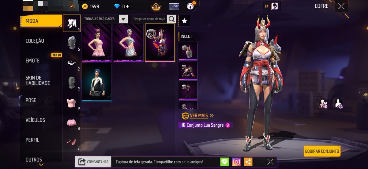 Conta de free fire INICIANTE.