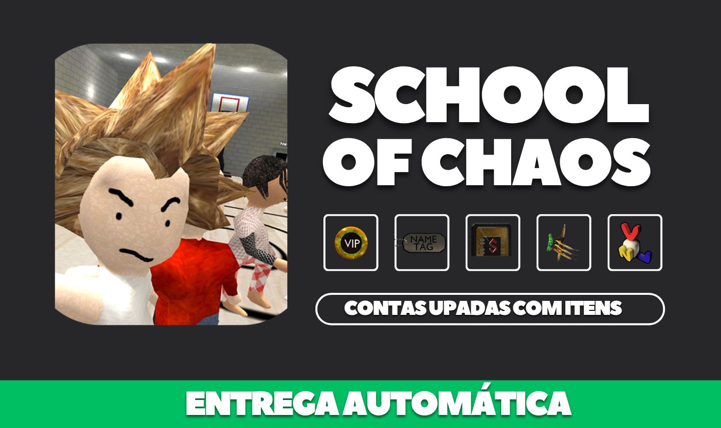 CONTAS! ITENS RAROS | CLAWS, WINGS, CASAS, VIPS, TAGS - SCHOOL OF CHAOS SOC