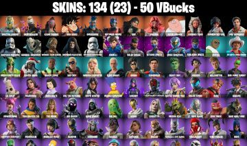 CONTA FORTNITE COM 134 SKINS RAP BOY/SLIM SHADY/SABRINA CARPENTER/SUPERMAN