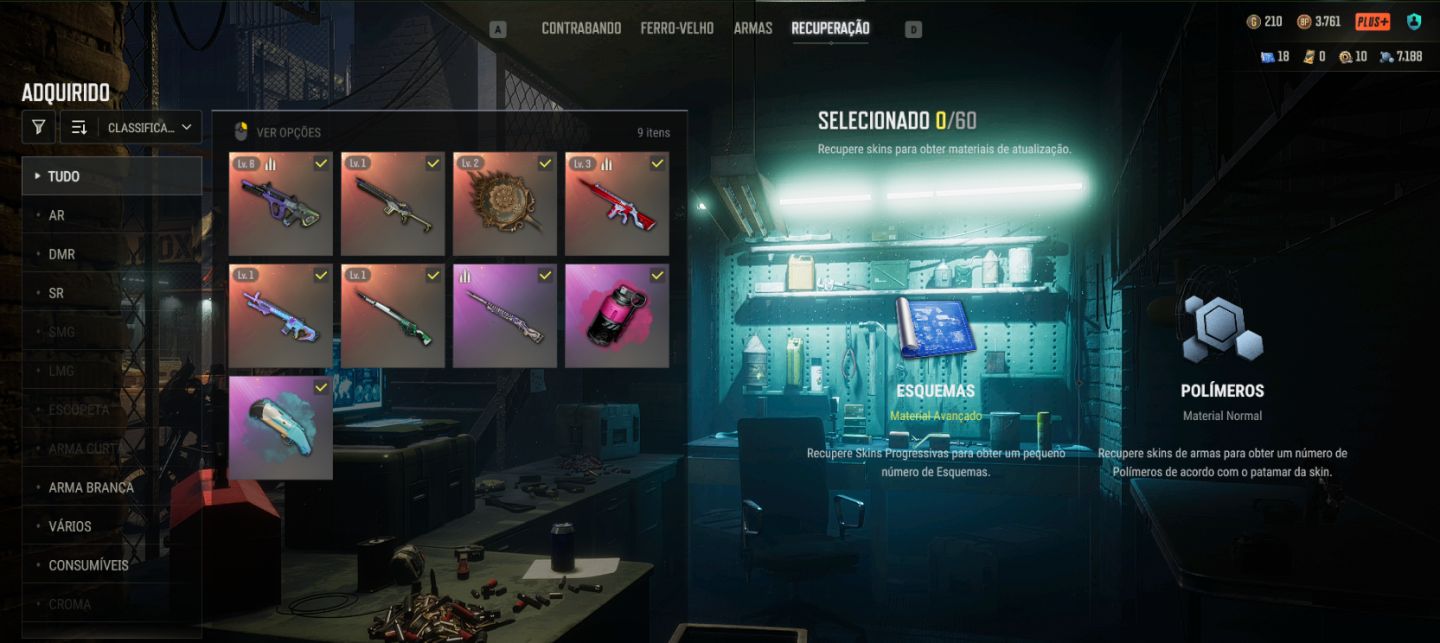 CONTA PUBG 6 PROGRESSIVA