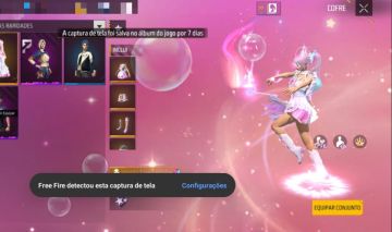 CONTA FREE FIRE! com fadinha + punho + LEVEL 15