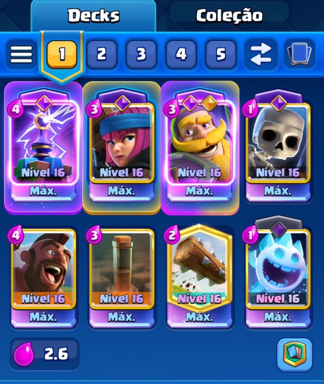 Promoção conta de clash royale [21 evos]
