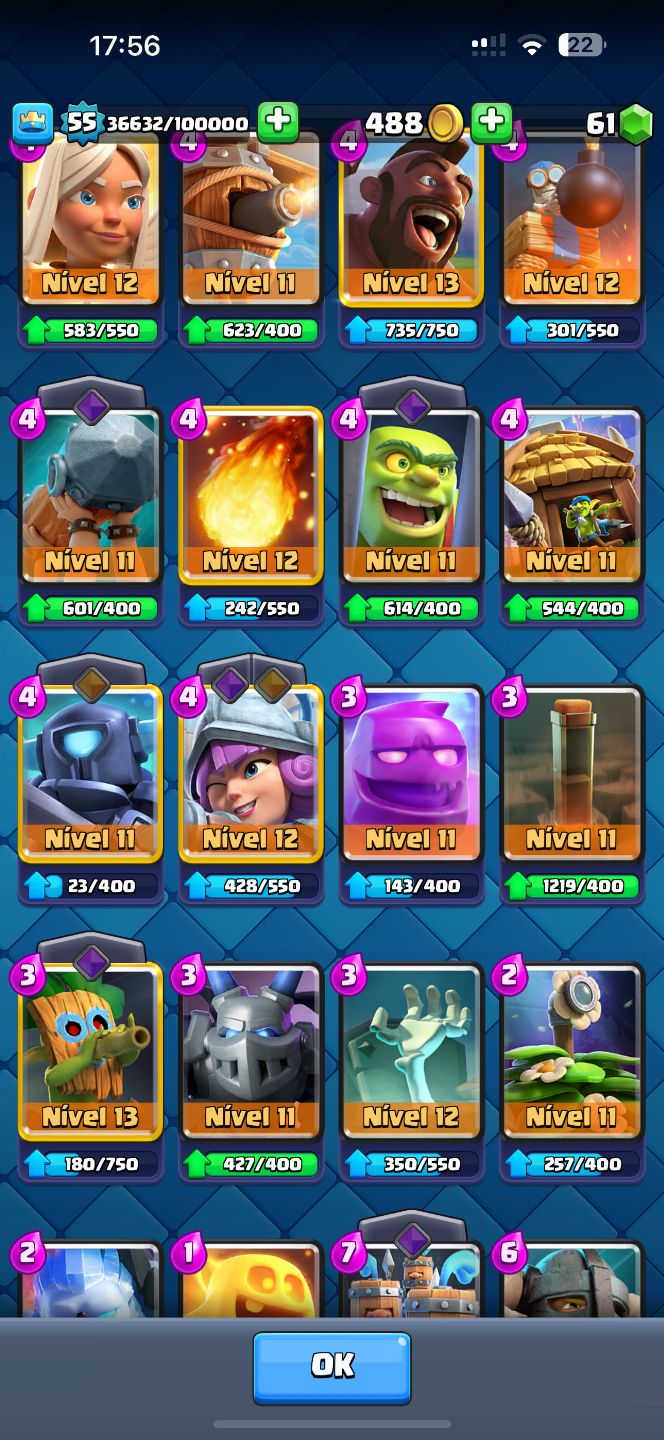 CONTA CLASH ROYALE 10K TROFÉUS - RARA 6 ANOS
