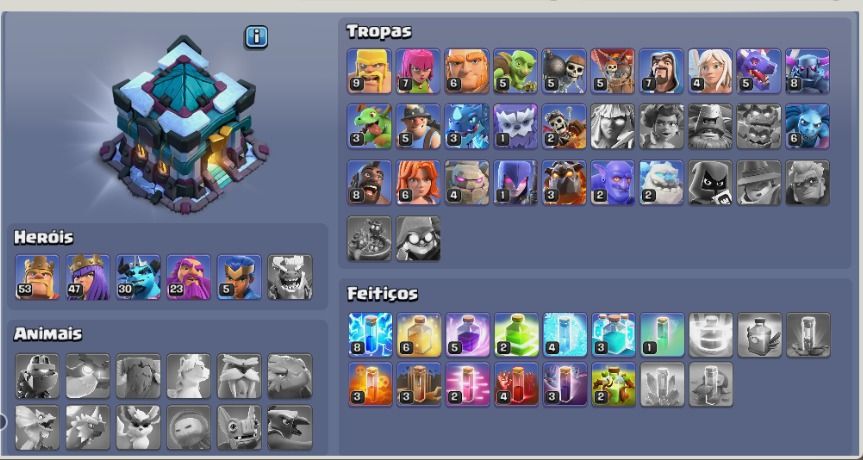 CONTA CLASH OF CLANS CV 13