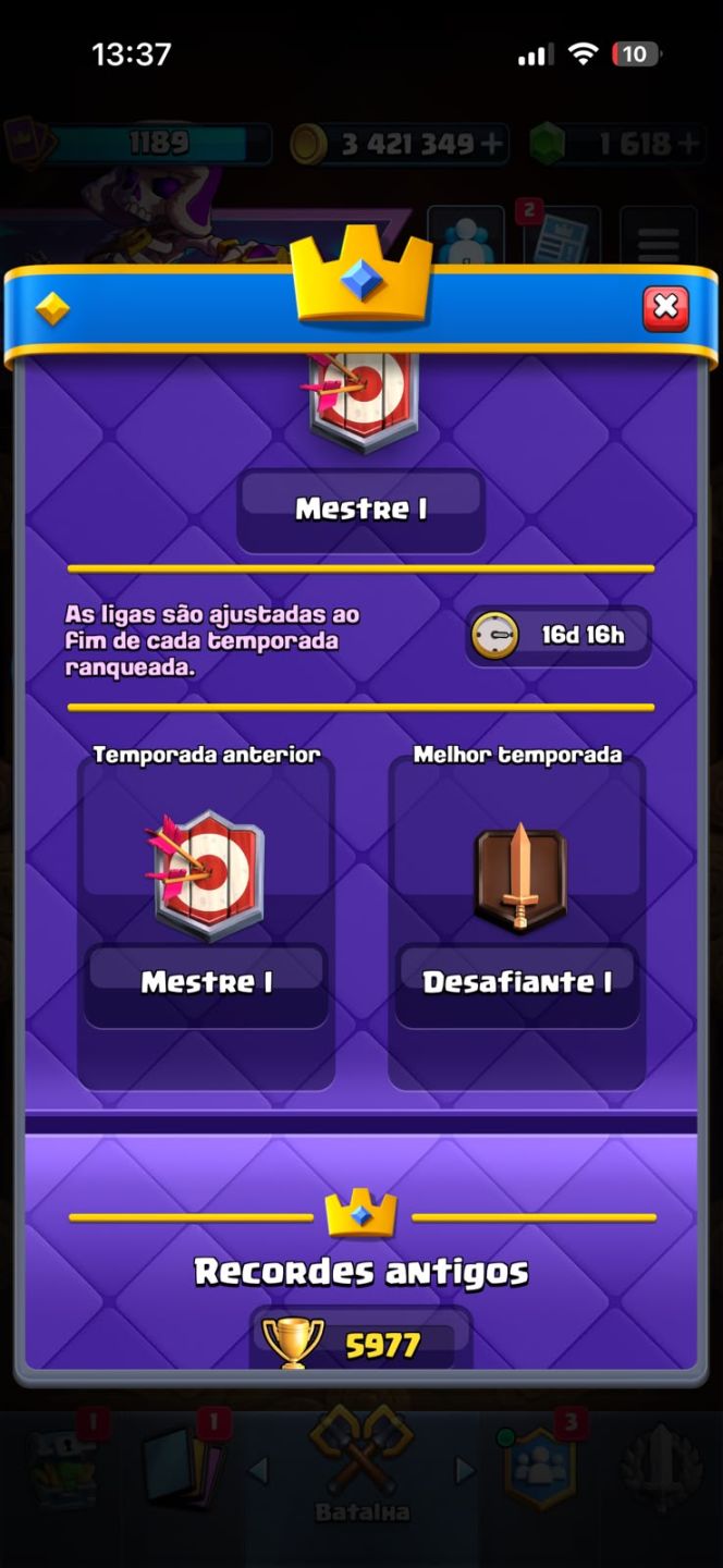 CONTA 12K TROFEUS / EMBLEMA 9 ANOS DE JOGO / FALTANDO 1 CARTA PARA TER TODAS