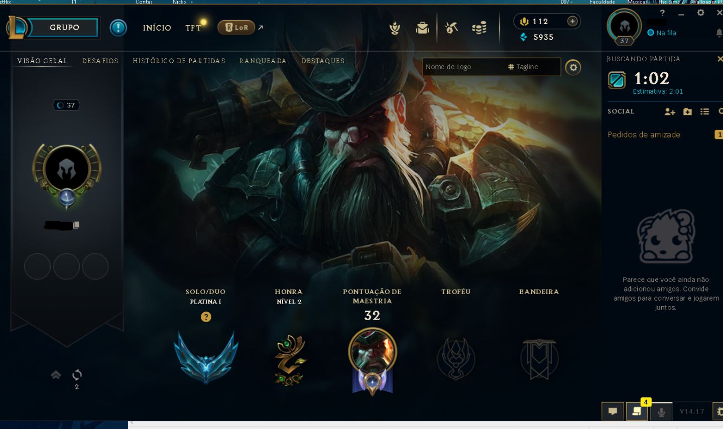 Conta Platina 1 - E-mail não Verificado - Full acesso.