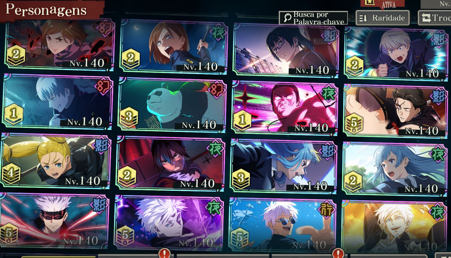 CONTA ENDGAME JUJUTSU PHANTOM PARADE SERVIDOR TW HK