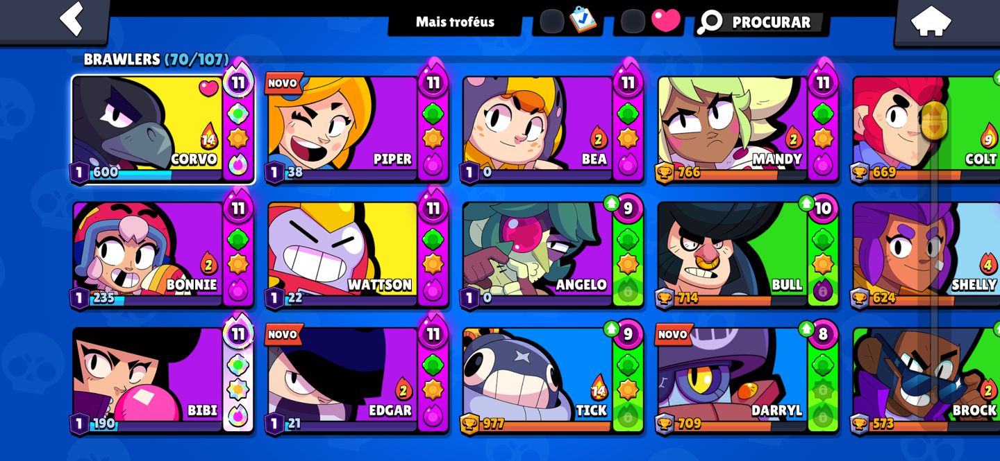 Conta de Clash Royale 6k trofeu + Brawl Stars com 21k de trofeu de 2019
