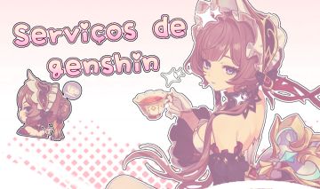 Serviços de genshin, farm de gemas, exploração, eventos.