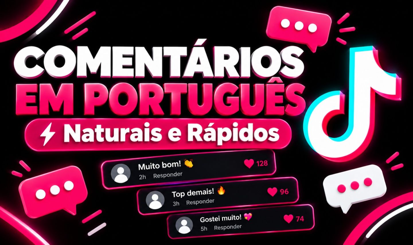 Comentários em Português TikTok Naturais e Rápidos | Garantia