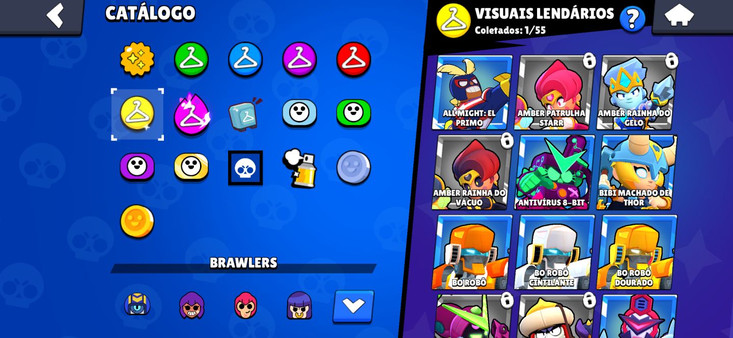 Conta Brawl Stars | 62 Brawlers | 13.000 Troféus | 4 Hipercargas