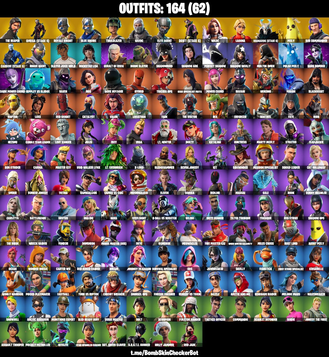 CONTA FORTNITE COM CEIFADOR S3, CAVALEIROS S2INC, OMEGA5, MINTY & 170 SKINS