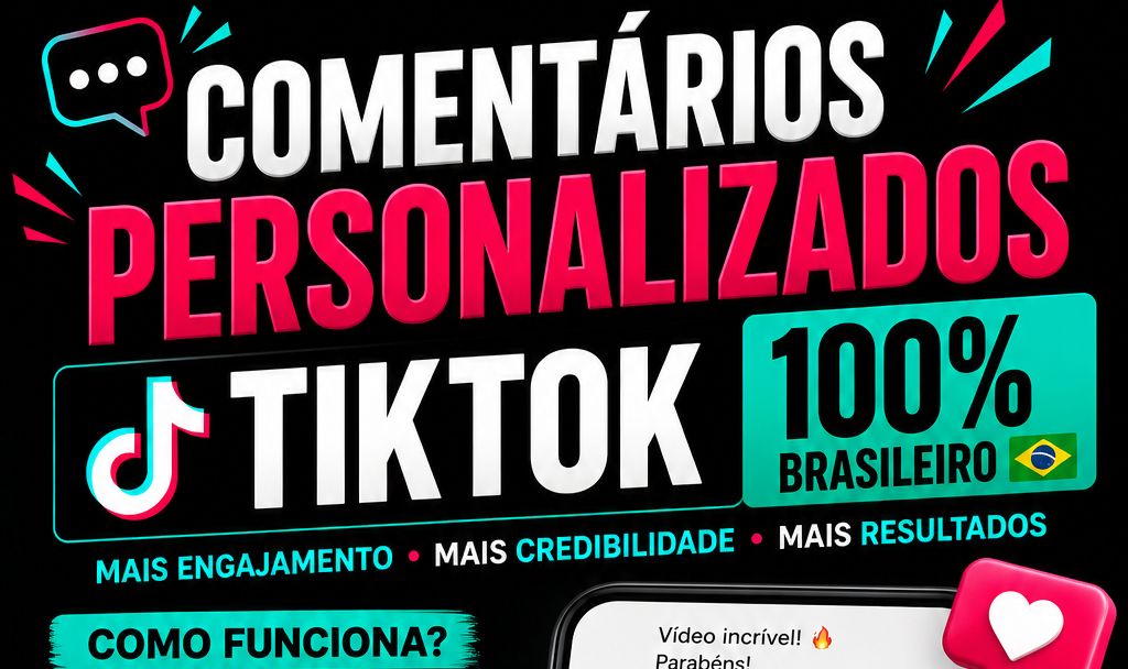 Comentários Personalizados Para Tiktok 100% BR (7 dias de garantia reposição)