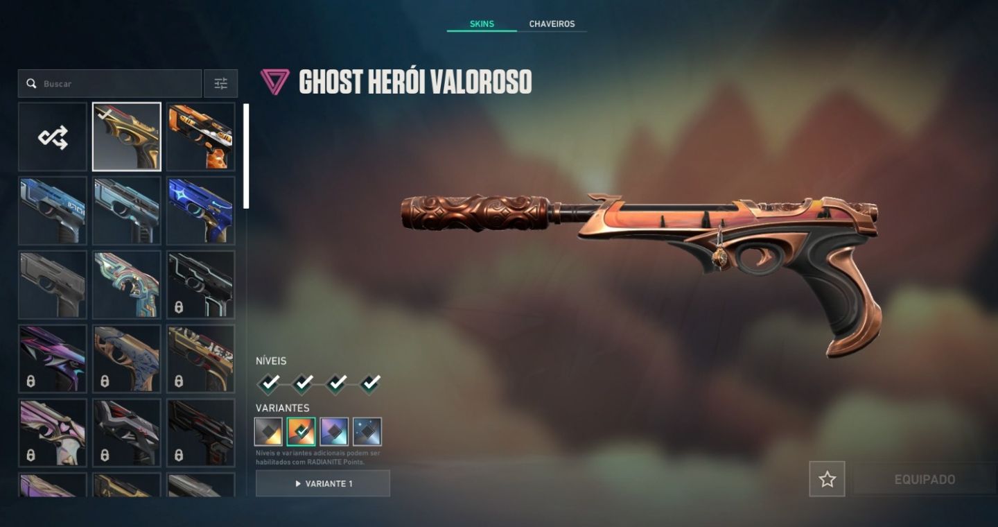 Conta valorant com varias skins inclusive skin rara champions