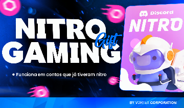 DISCORD NITRO GAMING | GIFT DE 1 MÊS | PARA CONTAS QUE JÁ TIVERAM NITRO