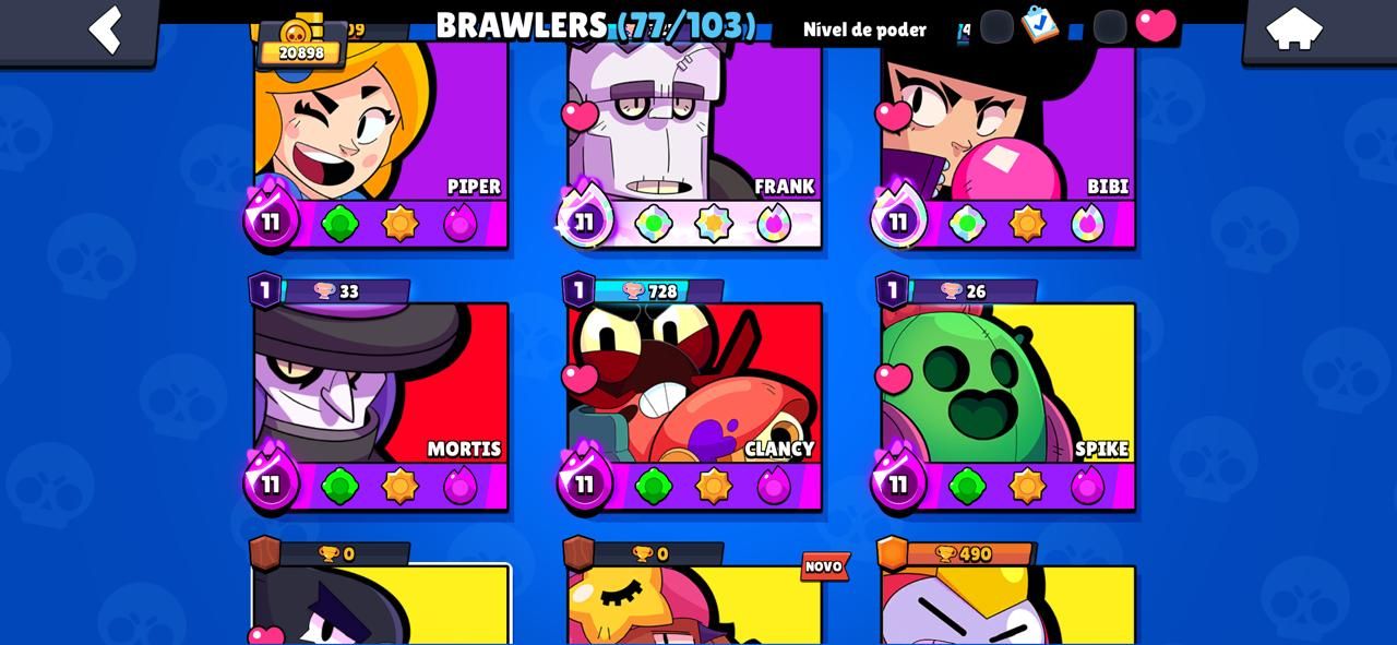CONTA BRAWL STARS - 20.898 TROFÉUS | 77/103 BRAWLERS | PRESTÍGIO 9