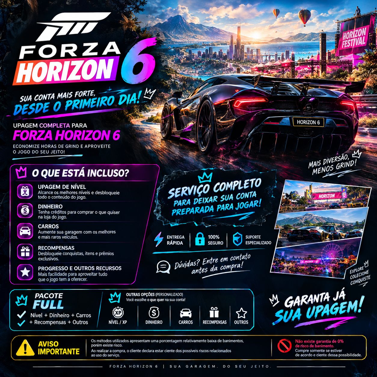 UPAGEM FORZA HORIZON 4, 5 E 6