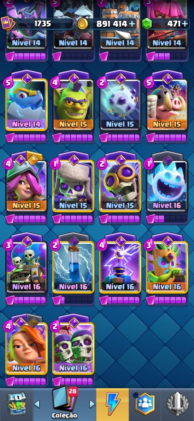 CONTA UPADA, CLASH ROYALE