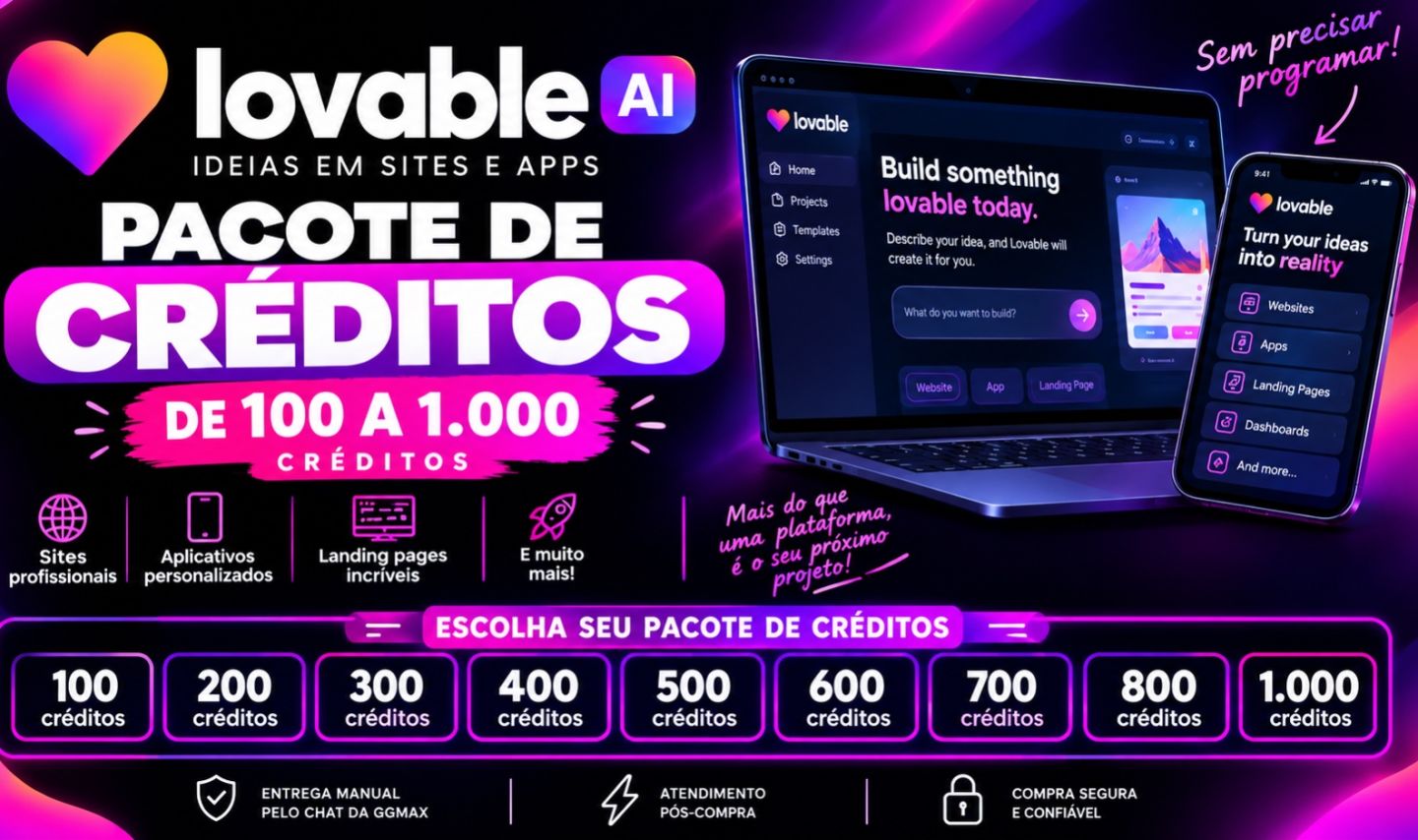 LOVABLE AI | Créditos e Planos | Criação de Sites com IA