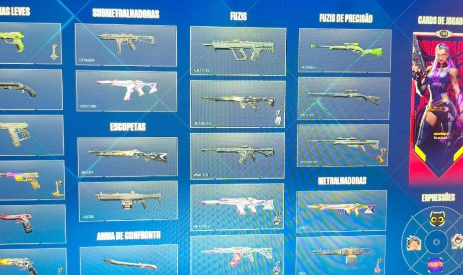 Conta VALORANT Nível 103 | Bronze 3 | Vandal Gaia + Criostase | Faca Tigris
