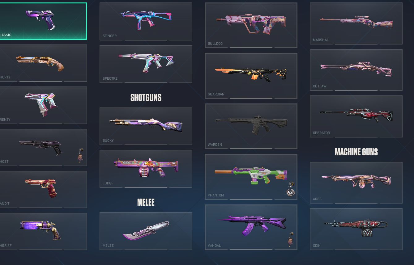 Valorant ASC 3 Varias Skins +2000 gastos