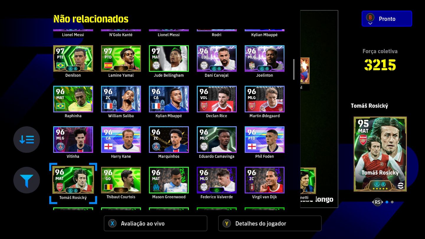 CONTA eFootball -STEAM-PC. 3215 DE FORÇA. VARIOS EPICOS NOVOS