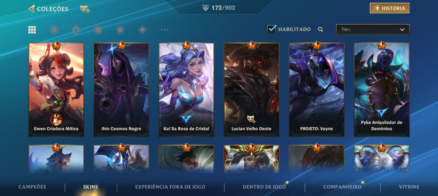 Conta lol wild Rift DESAFIANTE Com várias skins gacha