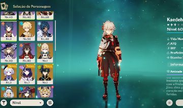 Compte Genshin Impact AR 54 - Raiden, Varessa, Kinnich, Diluc + Armes