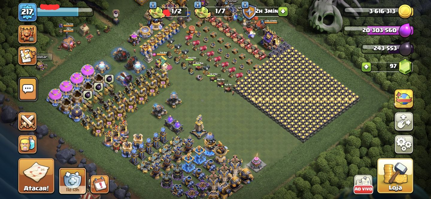 CV18 TOP Heróis 96% MAX | Nível 216 | 1.428 Estrelas de Guerra