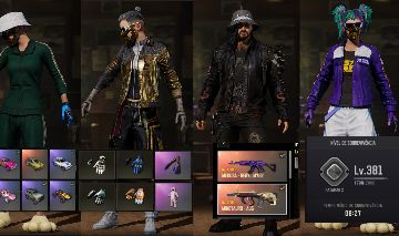 CONTA PUBG 2 PROG + SKINS RARAS