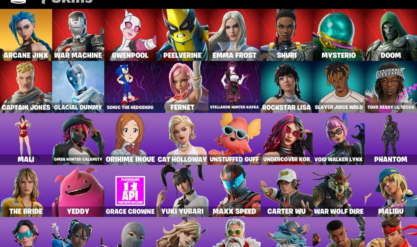 CONTA FORTNITE FULL ACESSO COM EMAIL INCLUSO + JINX + FERNET + ROCKSTAR LISA