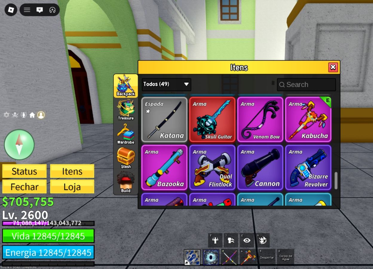 Conta de roblox upada em blox fruits e outros jogos