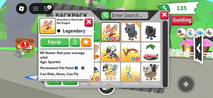 Adopt me - Strawberry Shortcake batdragon NFR