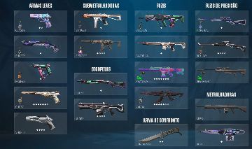 Conta de valorant com várias skins elo ouro 3 1300 gastos